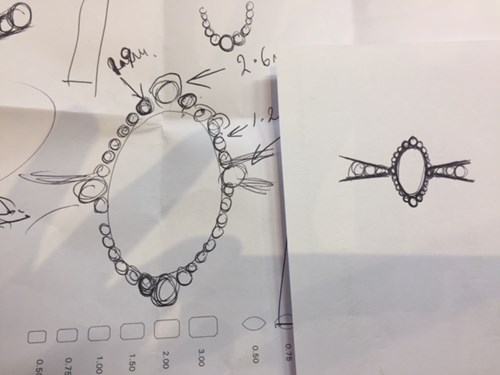 During these initial appointments we create some sketches to help us solidify and define the overall design! These can be (as you can tell) quite rough!