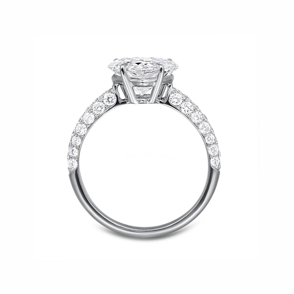heart shaped diamond set solitaire diamond engagement ring-profile.jpg