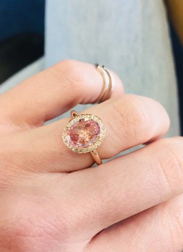 FINISHED PINK SAPPHIRE HALO