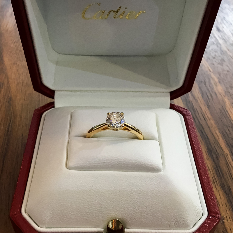 cartier gold engagement rings