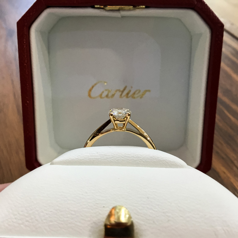 cartier solitaire gold